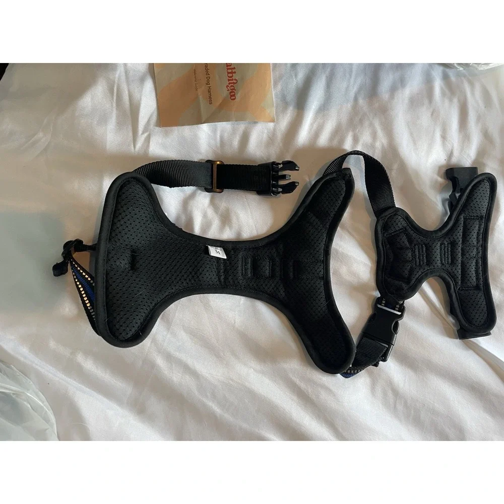 rabbitgoo No Pull Dog Harness Adjustable Reflective Control Handle Medium‎ Blue